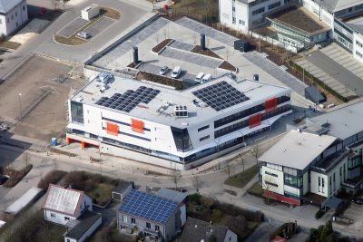 Gewerbegebäude Emailfabrikstraße Luftansicht