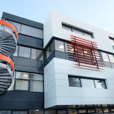 H+F Architekten Amberg Neubau Emailfabrikstraße 15 Wendeltreppe