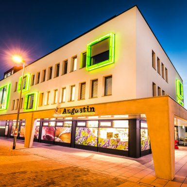 H+F Architekten Neubau Marienpark bei Nacht