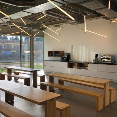 H+F Architekten Interior Syskomp Kantine