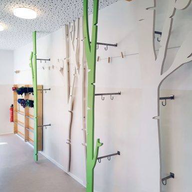 H+F Architekten Garderobe Kindertagesstätte Schwend