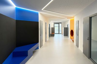 h+F Architekten Umgestaltung OGTS Ebermannsdorf Interior Beleuchtungskonzept